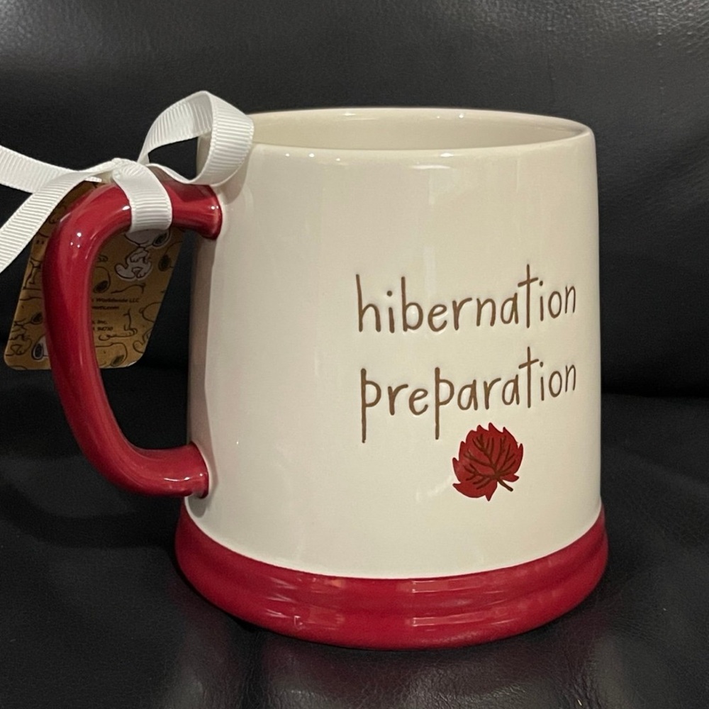 Thanksgiving Rae Dunn Peanuts Mug hibernation preparation - Picture 2 of 2